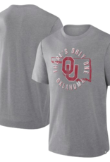 Fanatics Men's OU There's Only One Oklahoma Athletic Gray Victory Pursuit Triblend Tee