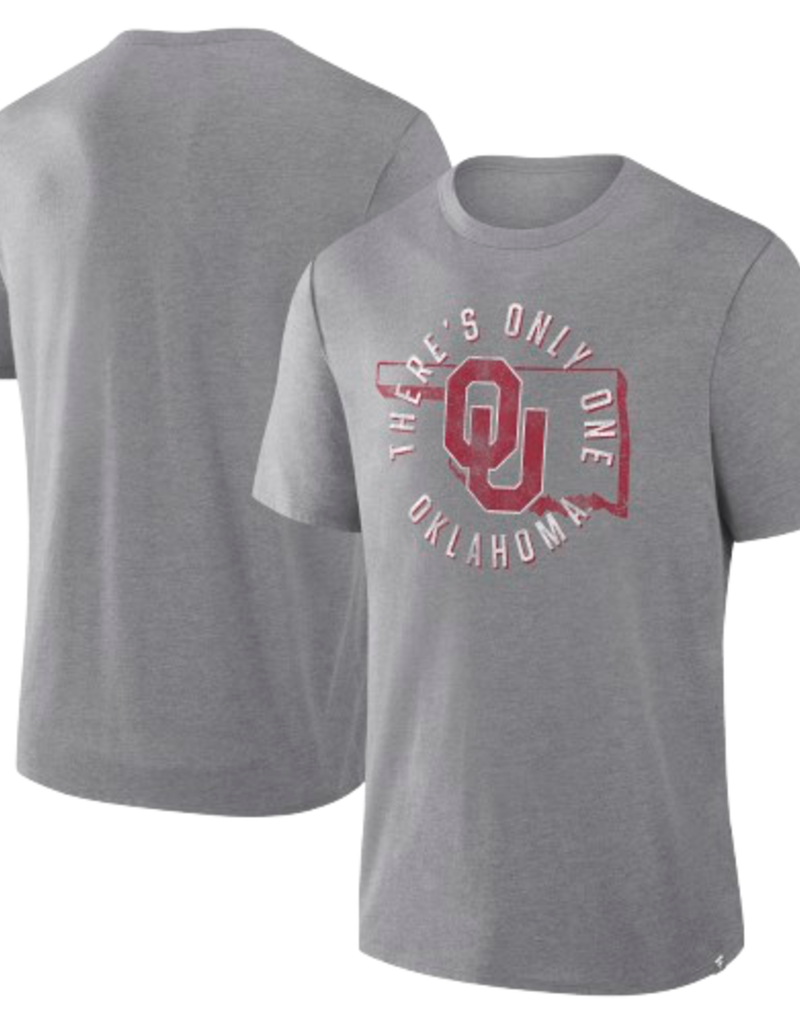 Fanatics Men's OU There's Only One Oklahoma Athletic Gray Victory Pursuit Triblend Tee