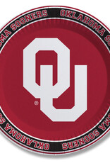Spirit Products 9" OU Crimson/Black Paper Plates (Pack of 25)
