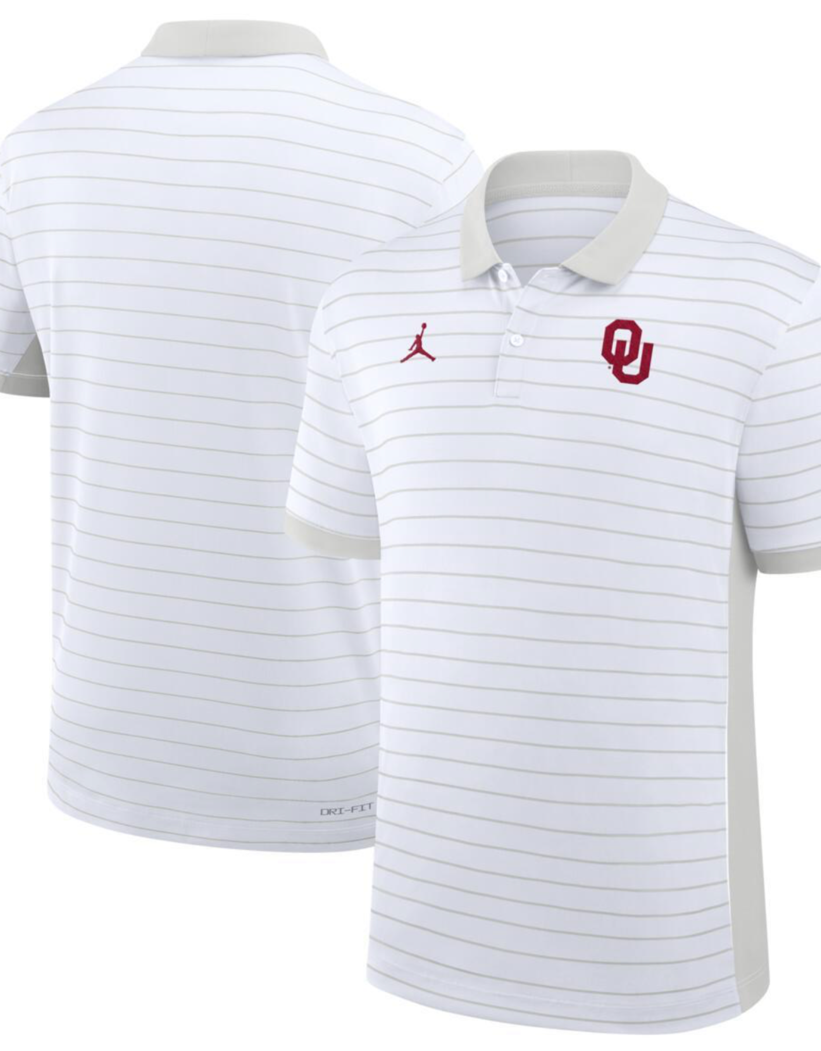 Jordan Men's Jordan Brand White Stripe OU Victory Polo