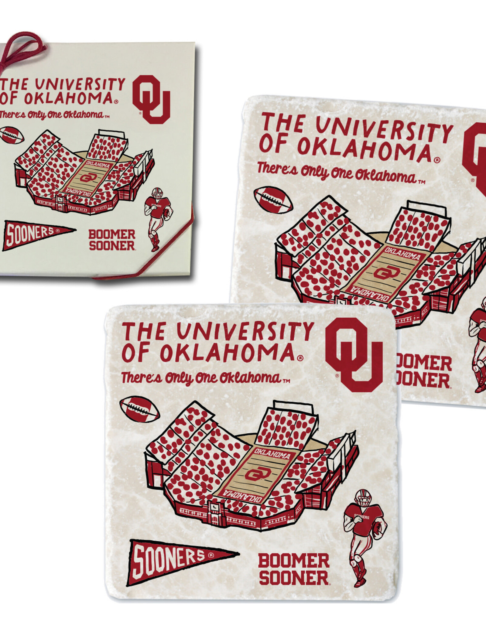 Jardine Oklahoma Impressions Set of 2 Stone Coasters