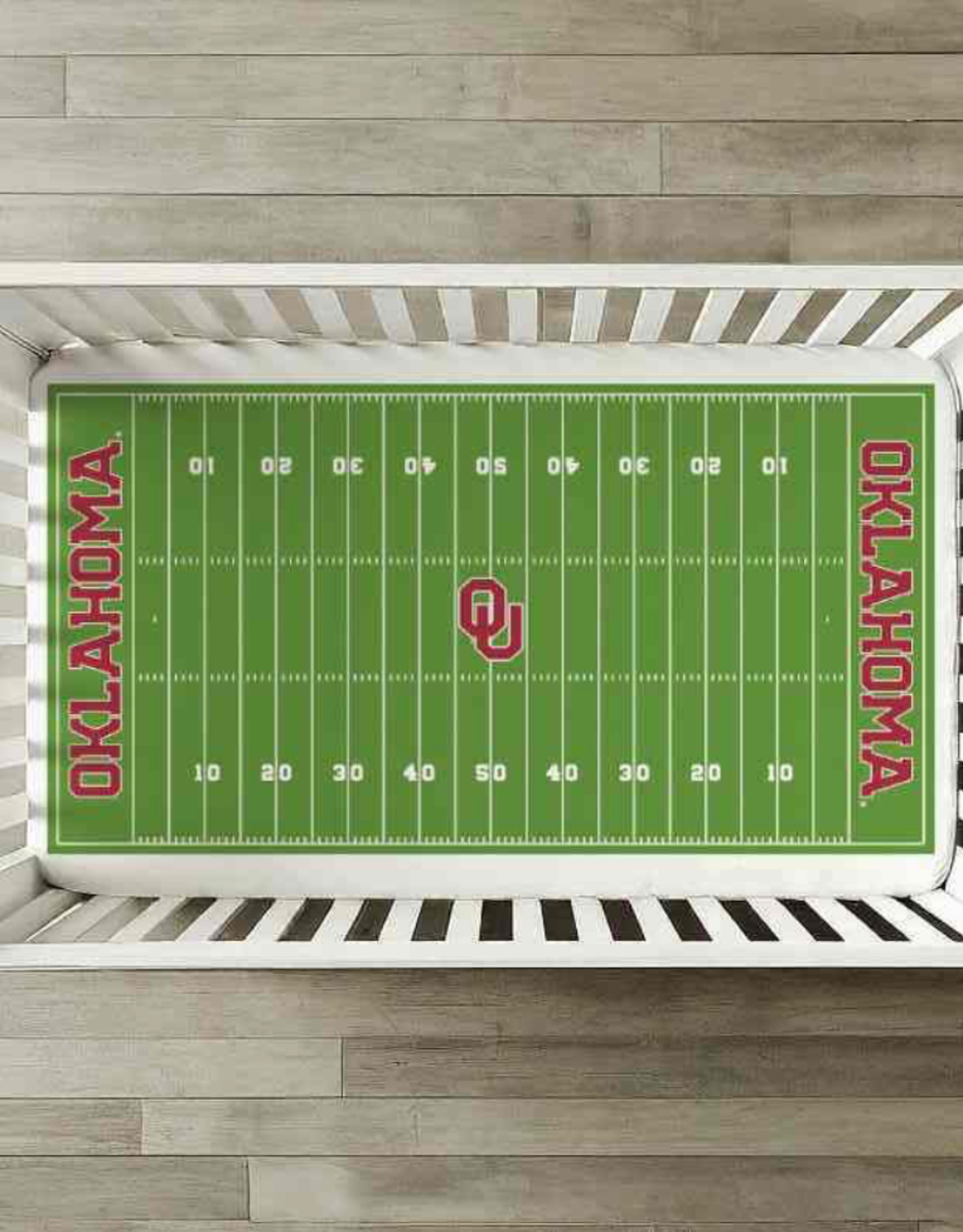 Day1Fans Oklahoma Stadium Sheets Crib Sheet