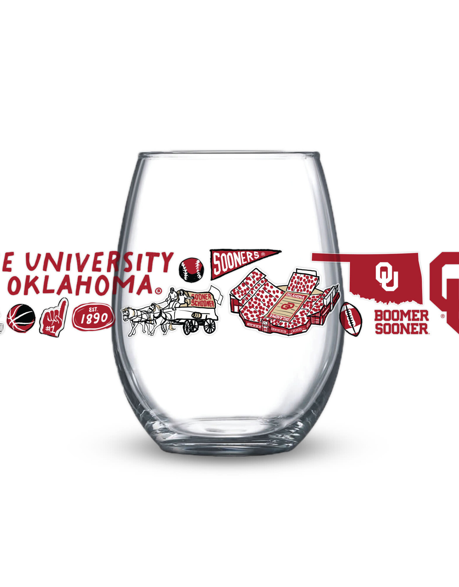 Jardine OU Impressions 15oz Stemless Wine Glass