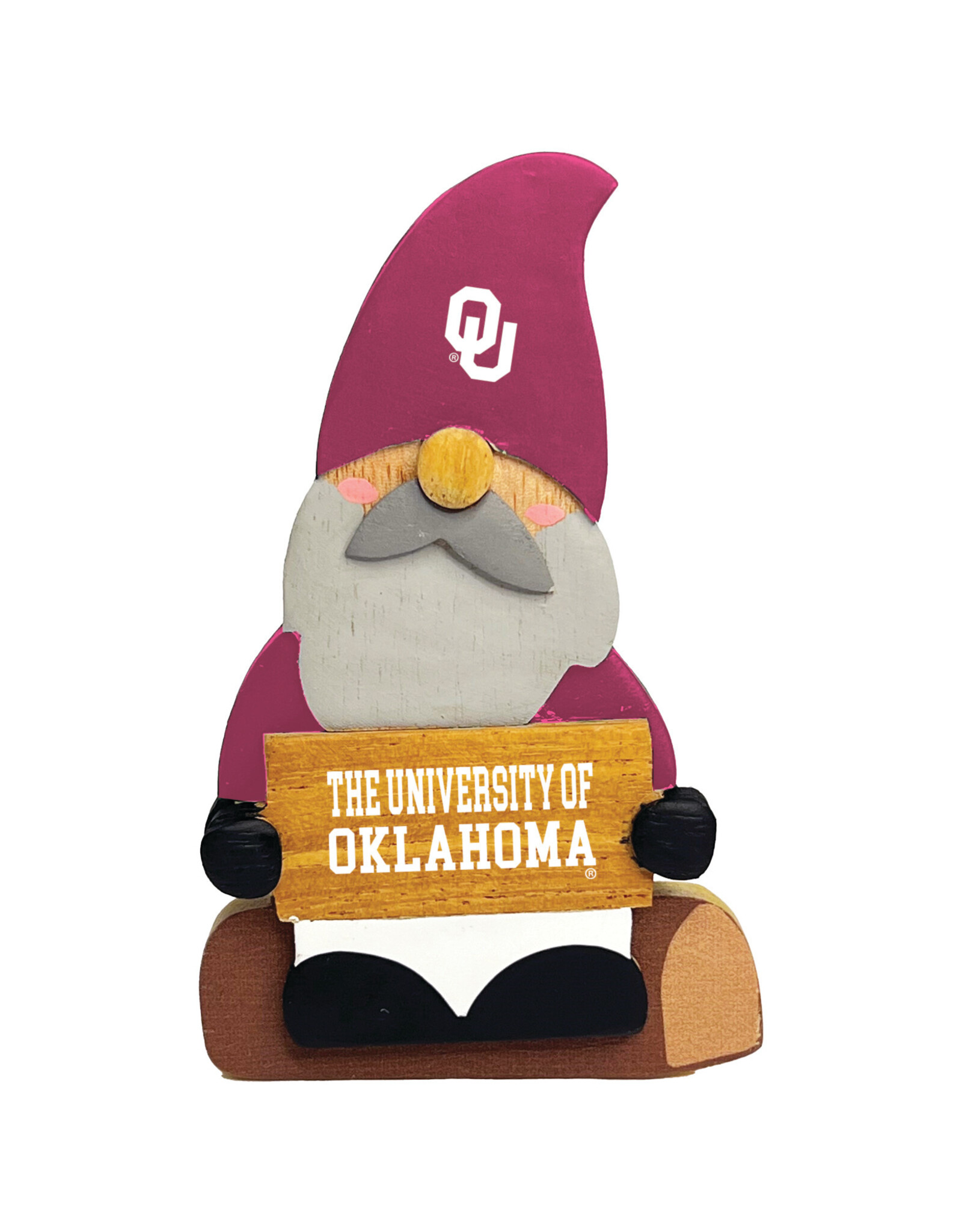 Spirit Products 4" OU Wooden Gnome Magnet