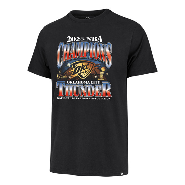 Oklahoma City Thunder NBA Champs Flint Black Franklin Tee