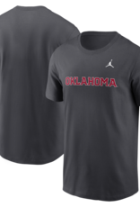 Jordan Men's Jordan Anthracite Essential Oklahoma Wordmark Tee