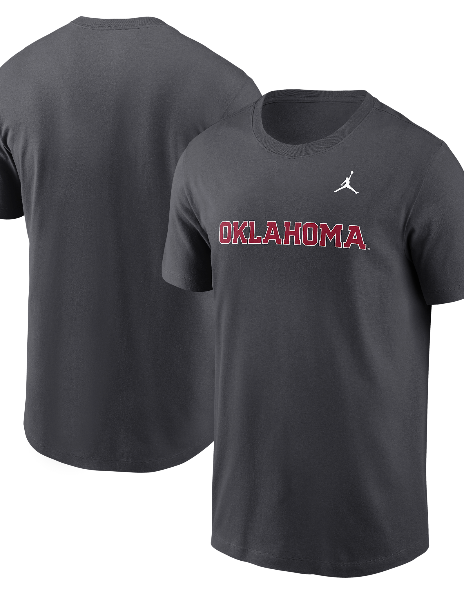 Jordan Men's Jordan Anthracite Essential Oklahoma Wordmark Tee