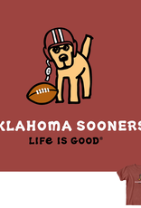 Blue 84 Youth LIG Jake Football Dog Dyed Ringspun Tee