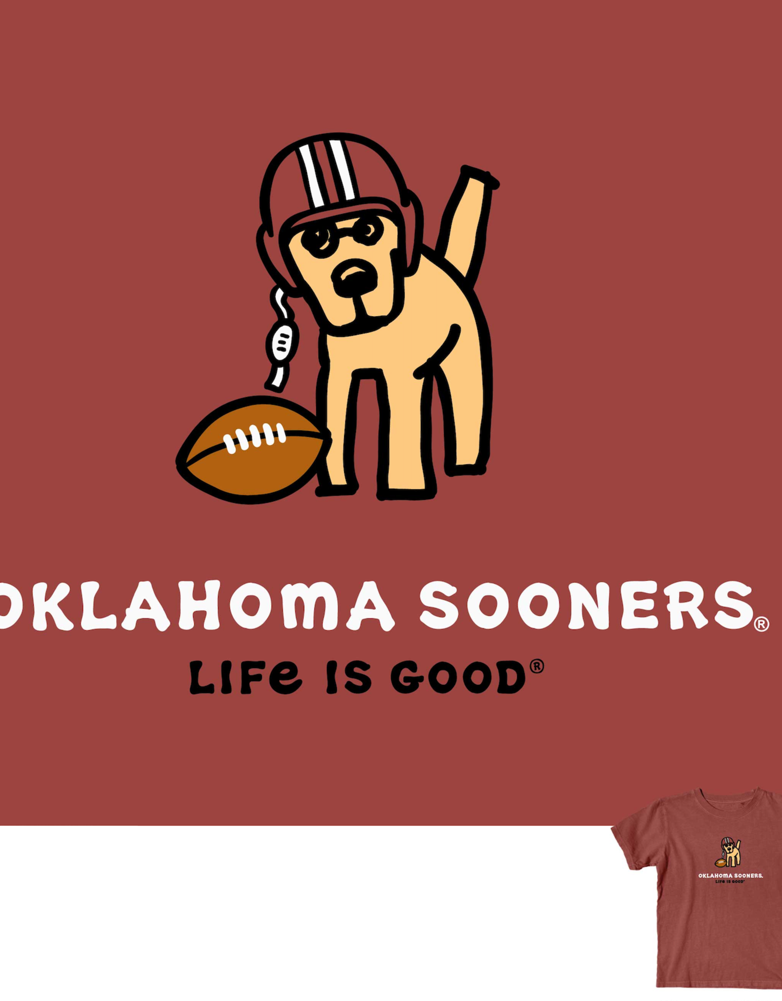 Blue 84 Youth LIG Jake Football Dog Dyed Ringspun Tee