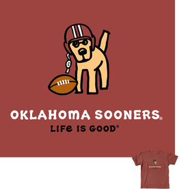 Blue 84 Youth LIG Jake Football Dog Dyed Ringspun Tee
