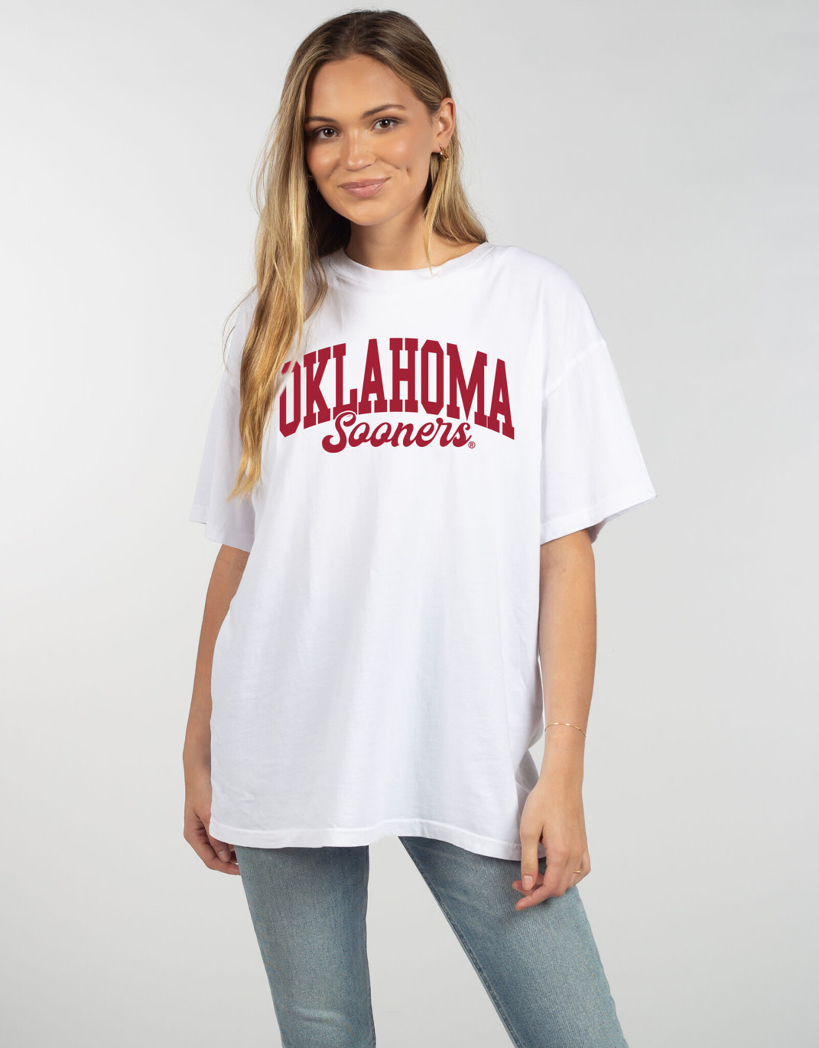 Chicka-d White Oklahoma Sooners Band Tee