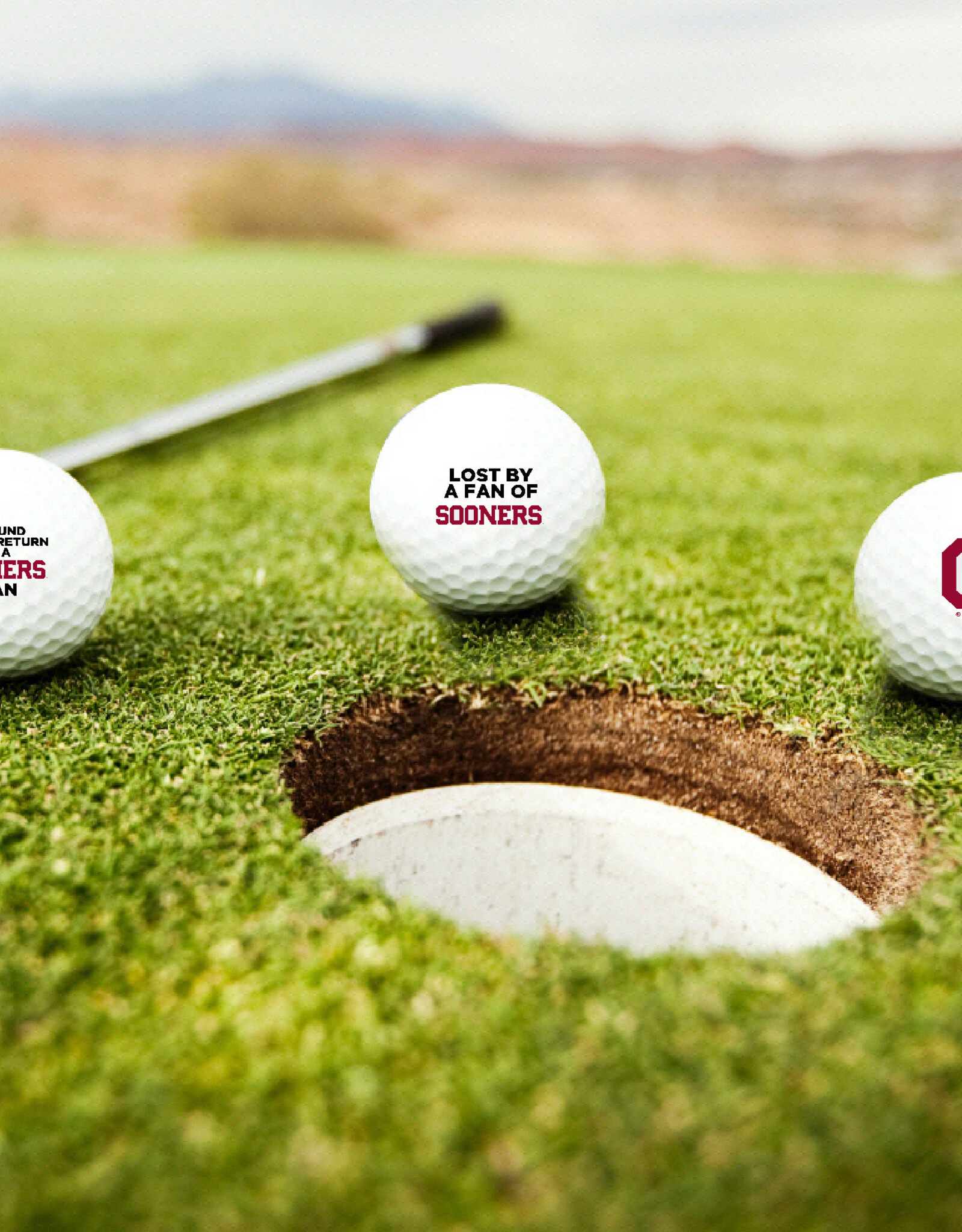 Color Shock Taylor Made 3 Pack Sooner Fan Golf Balls