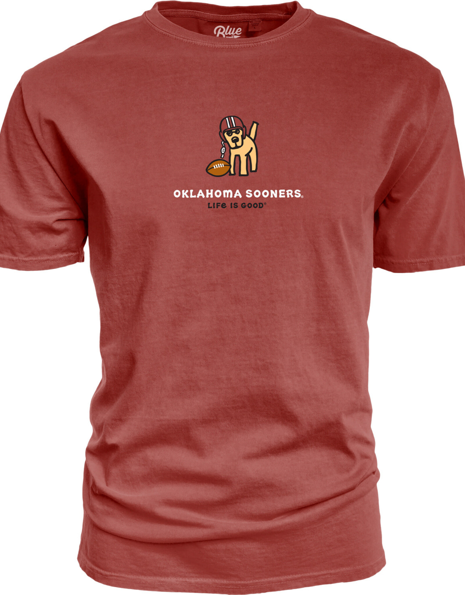 Blue 84 Youth LIG Jake Football Dog Dyed Ringspun Tee