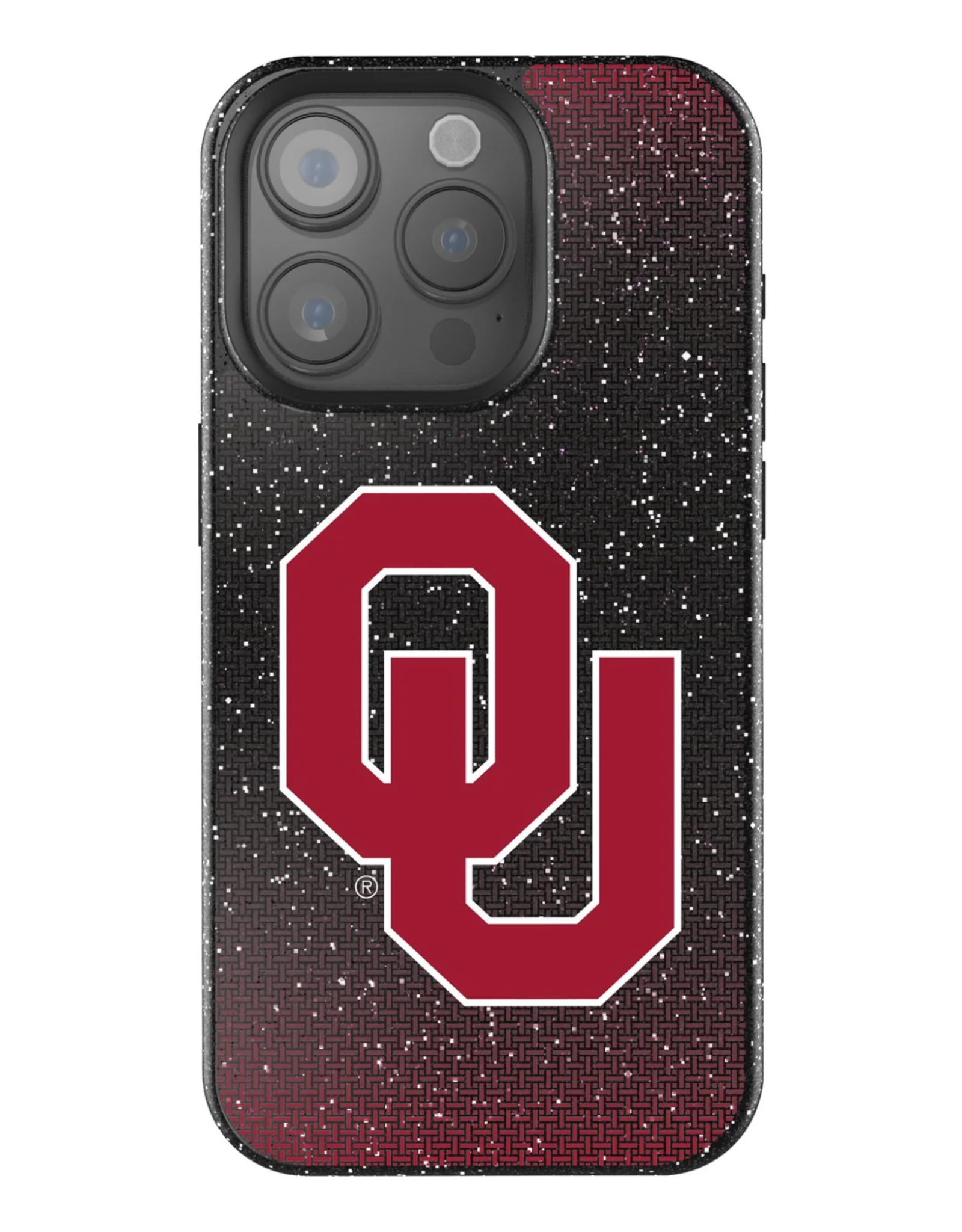 Keyscaper OU Linen iPhone 16 Black Bling Case