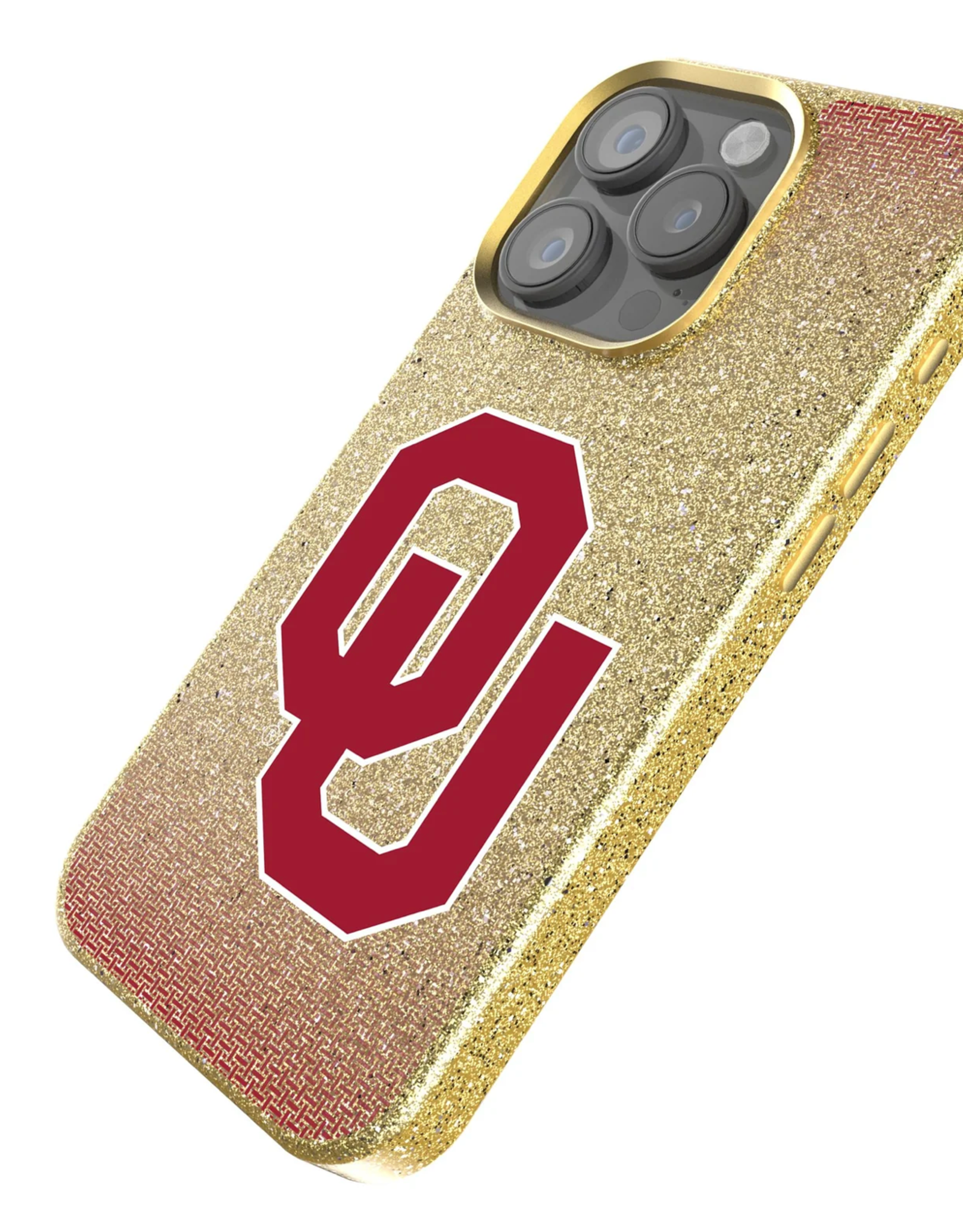 Keyscaper OU Linen iPhone 16 Gold Bling Case