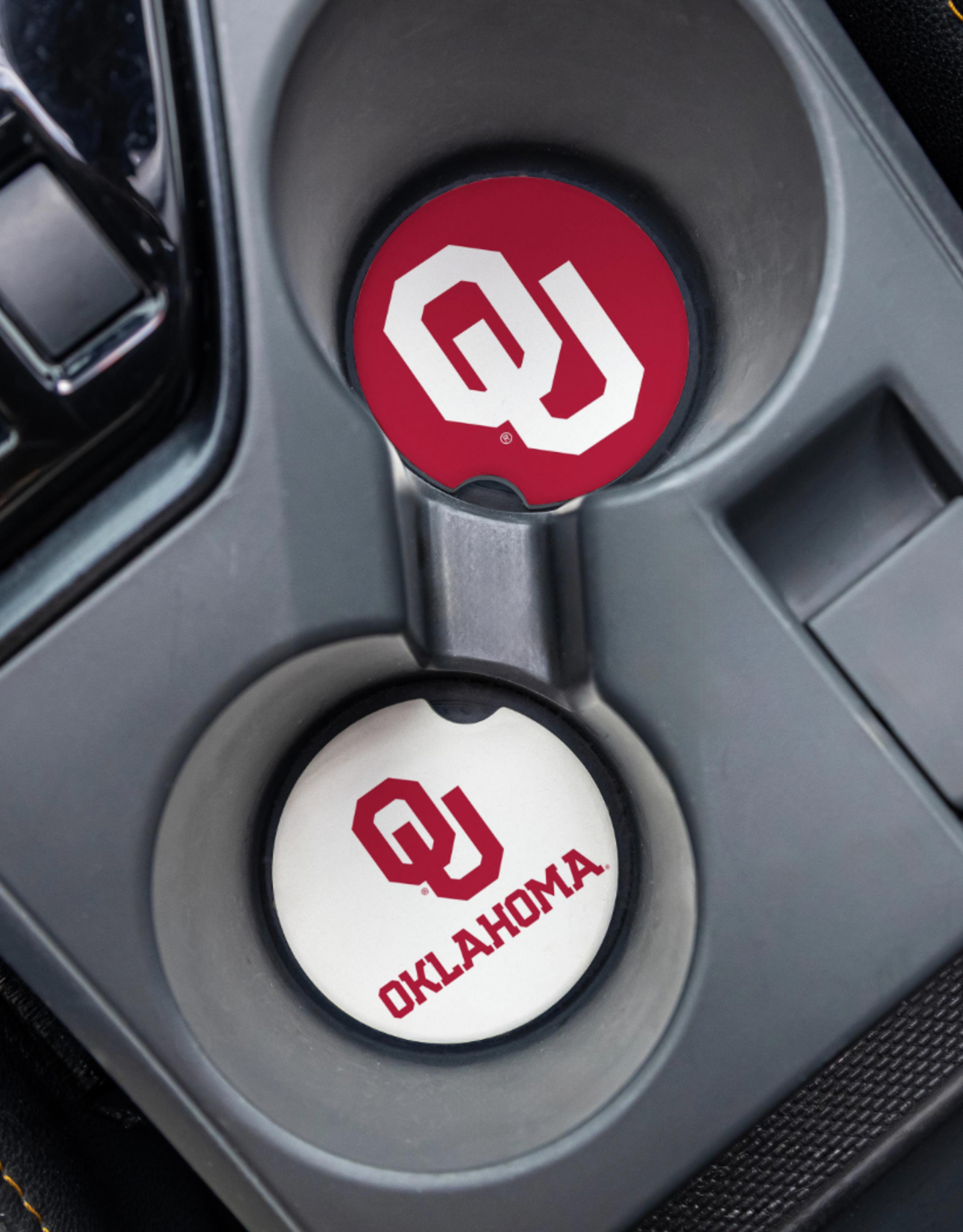 Evergreen University of Oklahoma Car Coaster Set