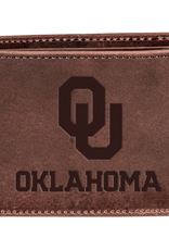 Evergreen OU Oklahoma BiFold Brown Leather Wallet