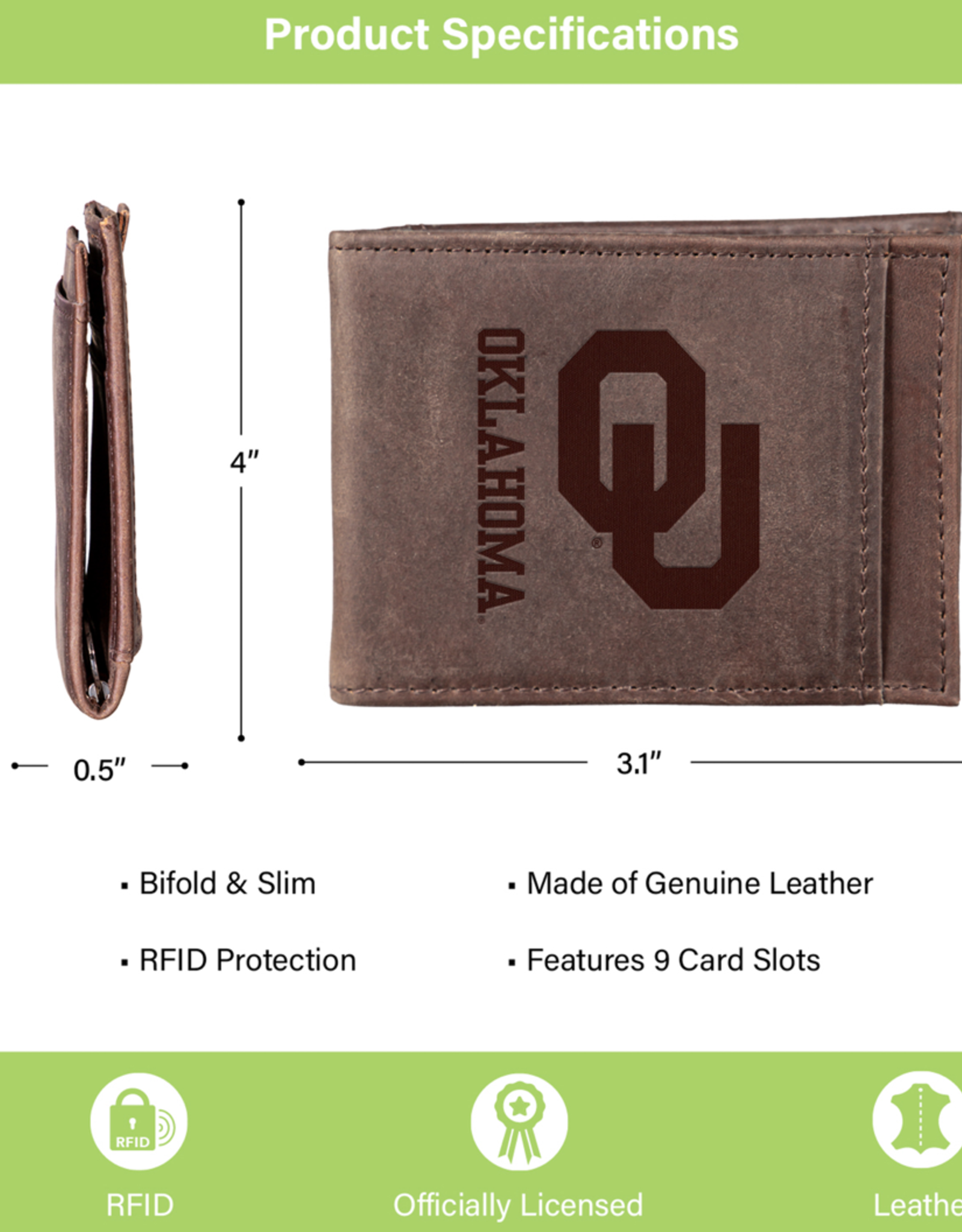 Evergreen OU Front Pocket RFID Blocking Wallet