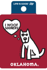 Blue 84 I Woof Sooners Life is Good Sticker