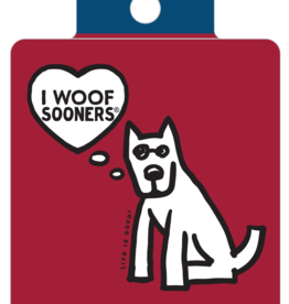 Blue 84 I Woof Sooners Life is Good Sticker