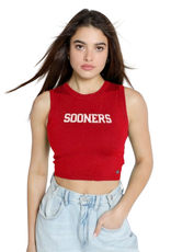 Hype & Vice Crimson Sooners Knitted Tank