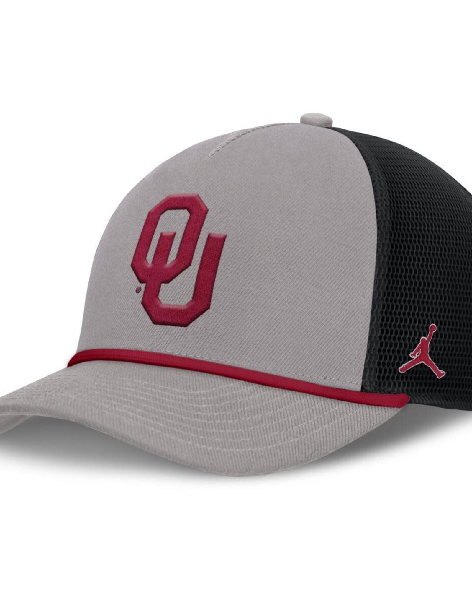 Jordan Jordan OU Pewter Gray/Black Rise Primetime 5-Panel Rope Trucker Hat