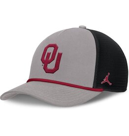 Jordan Jordan OU Pewter Gray/Black Rise Primetime 5-Panel Rope Trucker Hat
