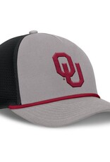 Jordan Jordan OU Pewter Gray/Black Rise Primetime 5-Panel Rope Trucker Hat