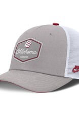 Nike Nike Legacy OU Pewter Gray/Crimson/White Rise 5-Panel Structured Trucker Cap