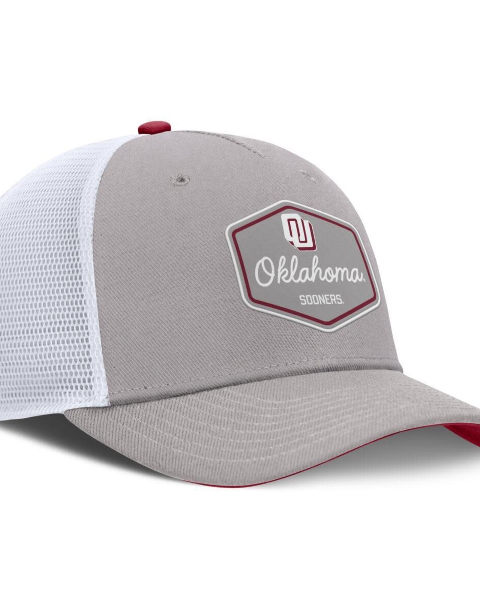 Nike Nike Legacy OU Pewter Gray/Crimson/White Rise 5-Panel Structured Trucker Cap