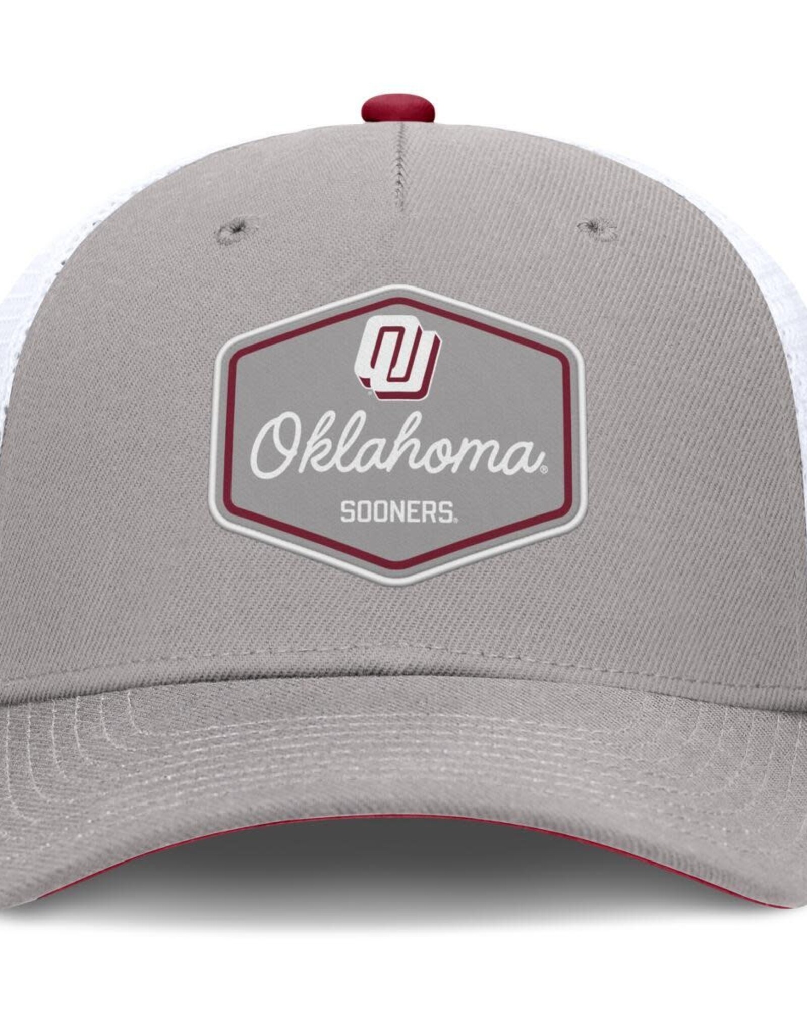 Nike Nike Legacy OU Pewter Gray/Crimson/White Rise 5-Panel Structured Trucker Cap