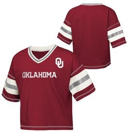 GEN2 Youth Girls' Oklahoma Grid Iron Crop Jersey Tee