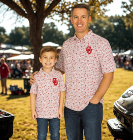 Wes & Willy Children's OU All-Over Tailgate Print Polo