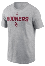 Jordan Men's Jordan Sooners Schooner Dark Gray Cotton 2-Hit Tee