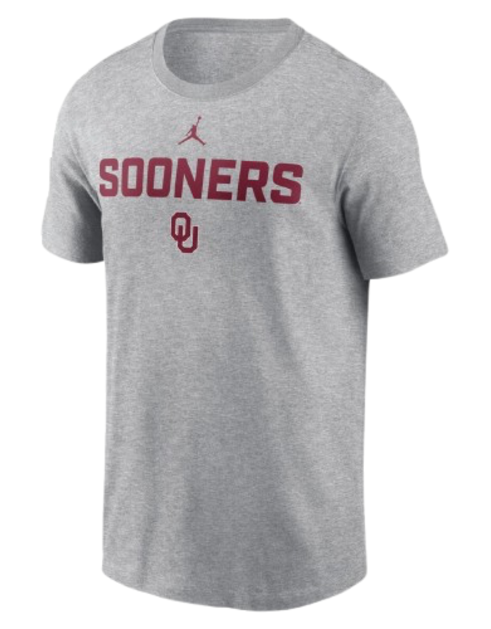 Jordan Men's Jordan Sooners Schooner Dark Gray Cotton 2-Hit Tee