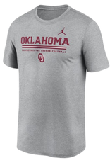 Jordan Men's Jordan Oklahoma Engineered Gray Legend Stripe Stack Tee