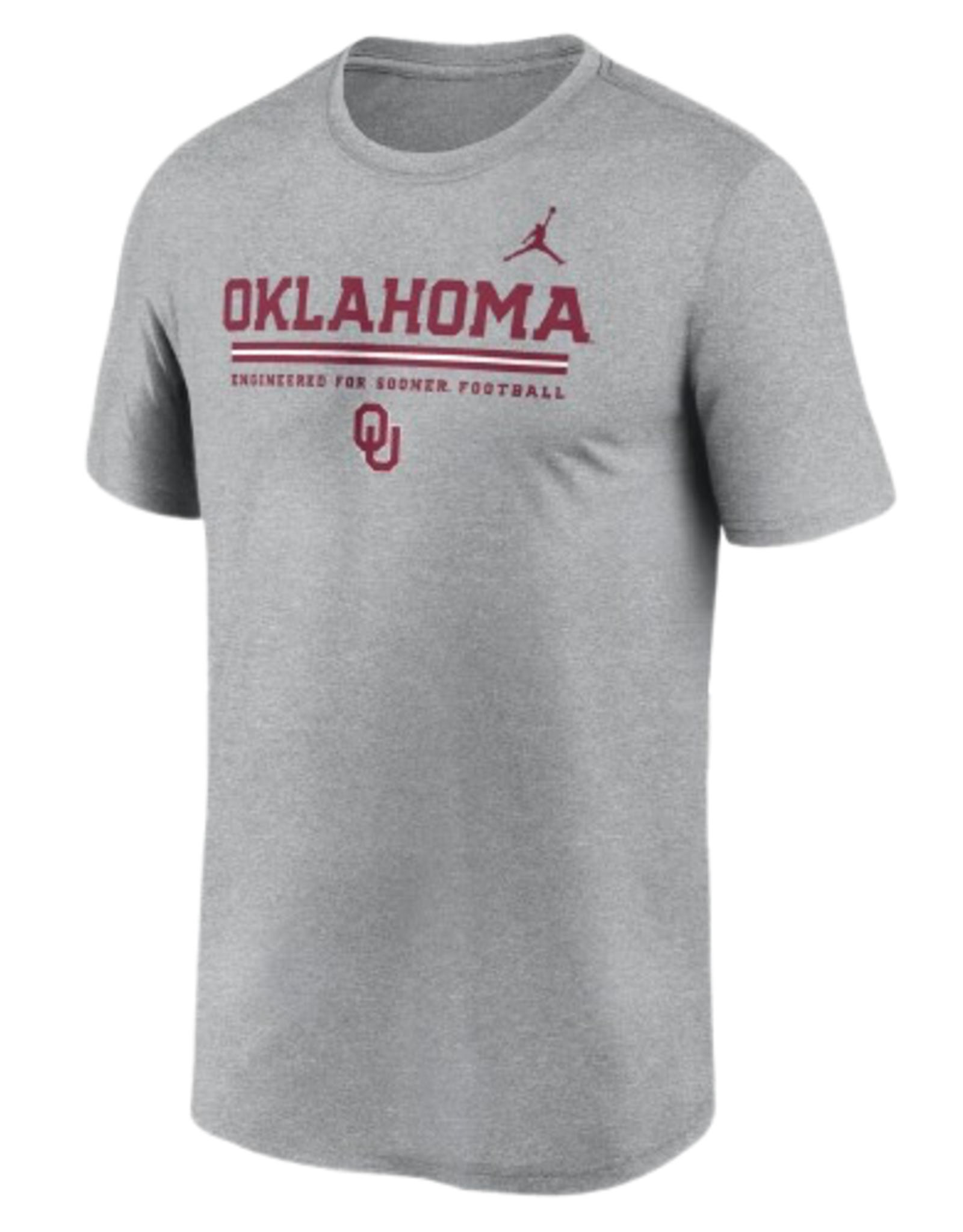 Jordan Men's Jordan Oklahoma Engineered Gray Legend Stripe Stack Tee