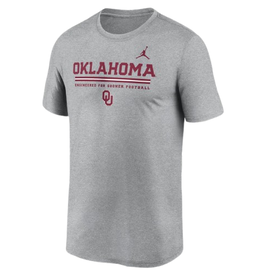 Jordan Men's Jordan Oklahoma Engineered Gray Legend Stripe Stack Tee