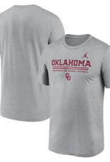 Jordan Men's Jordan Oklahoma Engineered Gray Legend Stripe Stack Tee