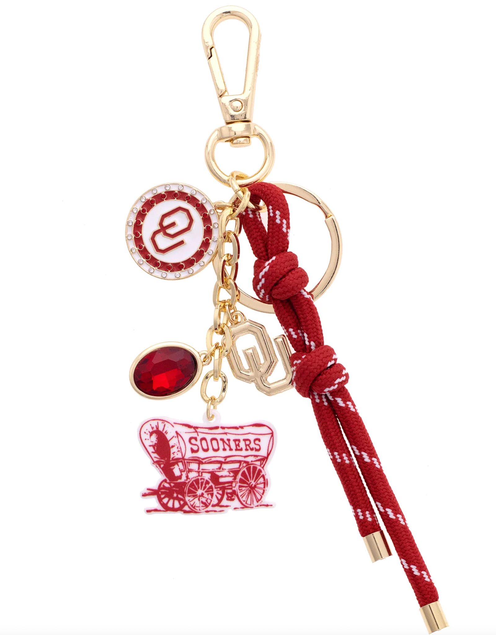 Canvas Oklahoma Sooners Cluster Bag Charm