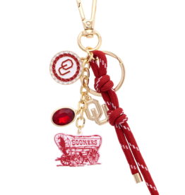 Canvas Oklahoma Sooners Cluster Bag Charm