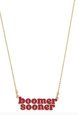 Canvas Boomer Sooner Slogan Necklace