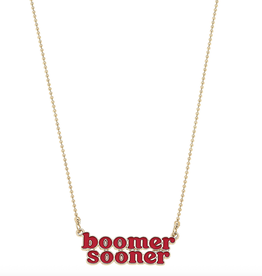 Canvas Boomer Sooner Slogan Necklace