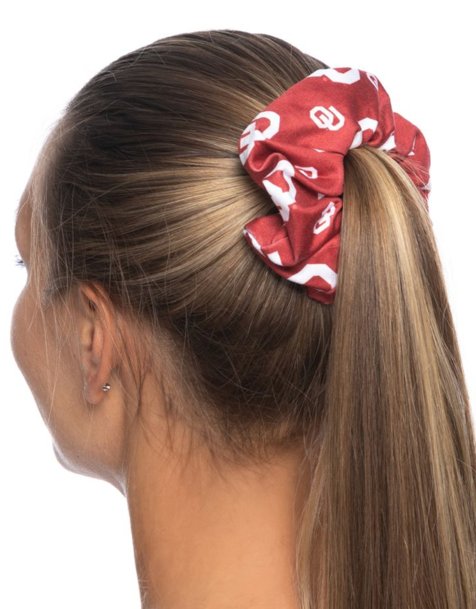 ZooZatz All Over OU Crimson Scrunchie