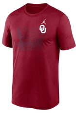 Jordan OU Men's Jordan Legend Shadow Logo Tee