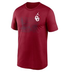 Jordan OU Men's Jordan Legend Shadow Logo Tee