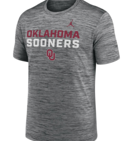 Jordan Men's Anthracite Oklahoma Jordan Velocity Tee