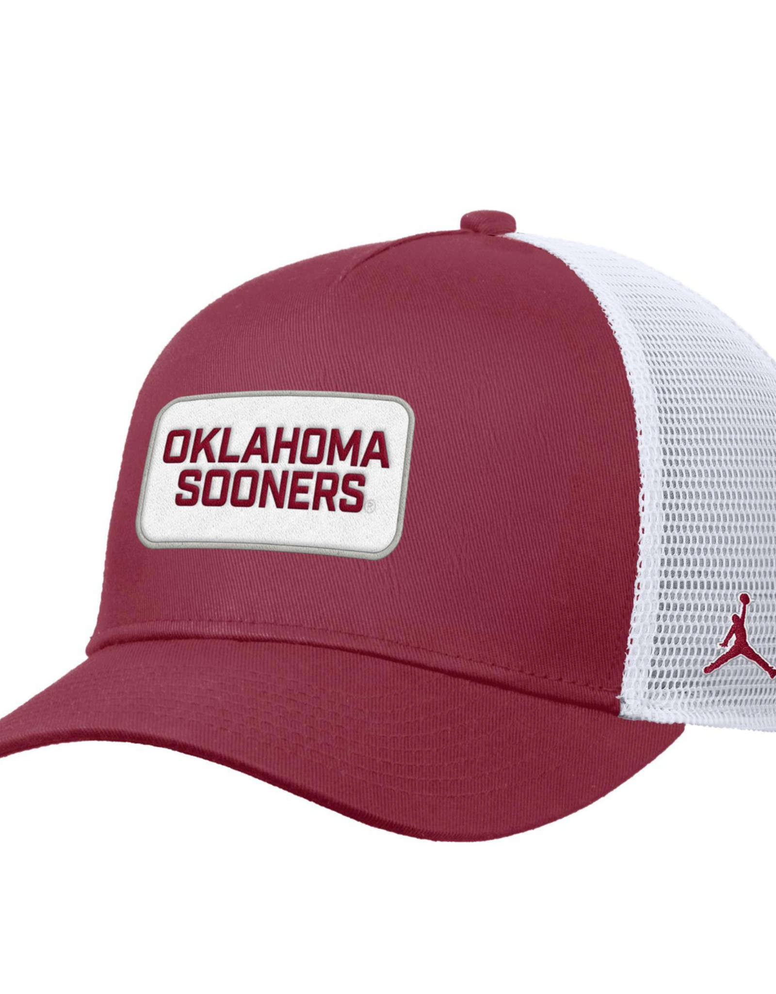 Jordan Youth Jordan Oklahoma Sooners Patch Rise Structured Gameday 5-Panel Mesh Back Cap