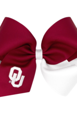 Divine Creations King Crimson/White Embroidered OU Bow