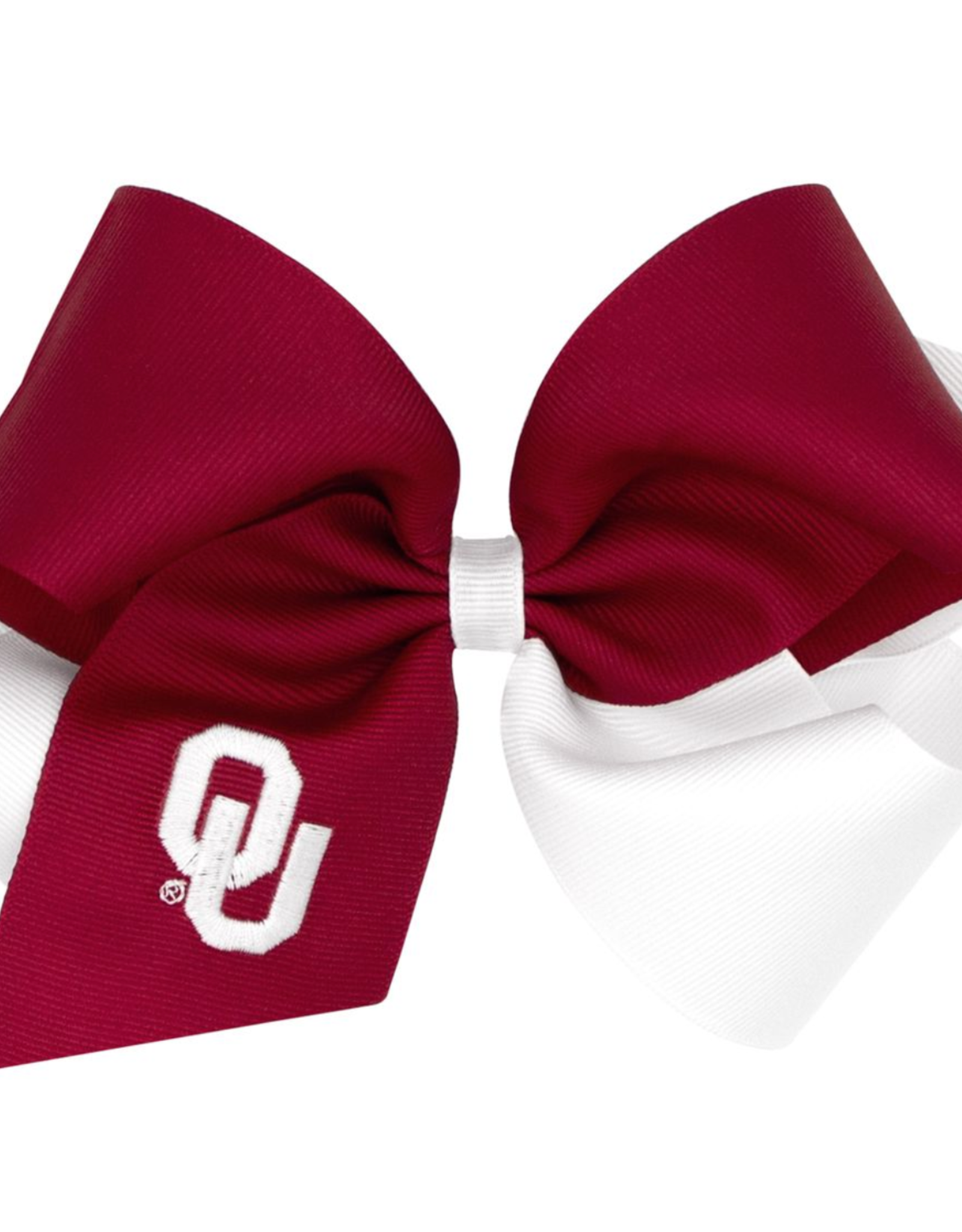 Divine Creations King Crimson/White Embroidered OU Bow